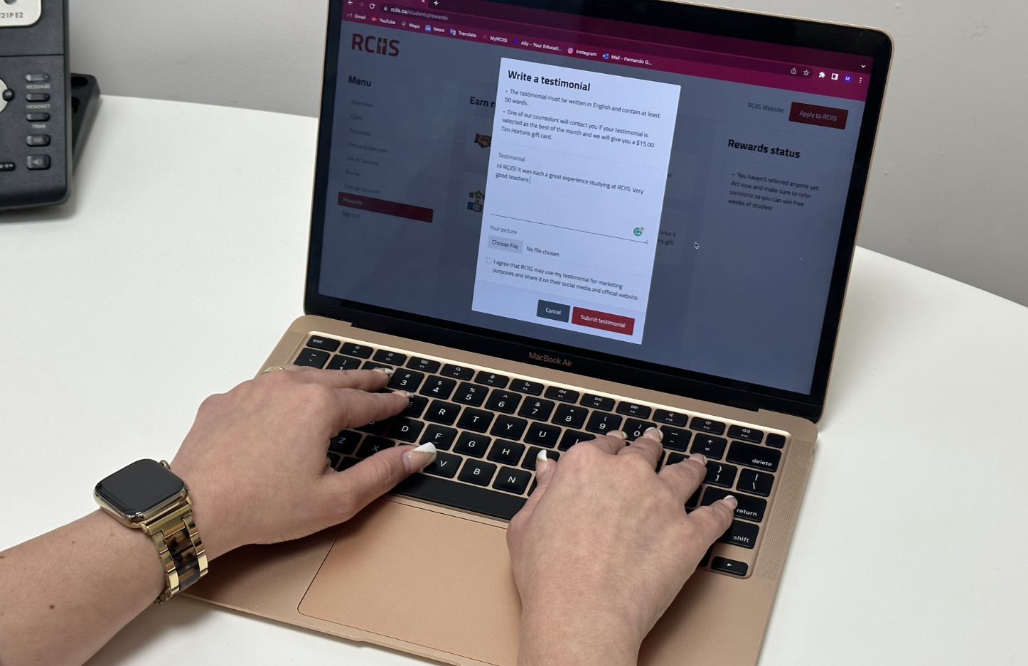 Write us a testimonial